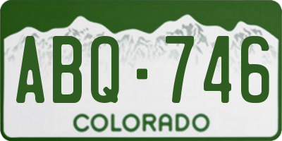 CO license plate ABQ746