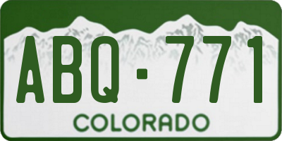 CO license plate ABQ771