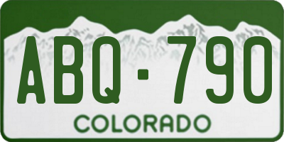 CO license plate ABQ790