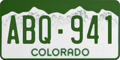 CO license plate ABQ941