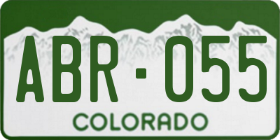 CO license plate ABR055
