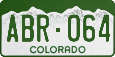 CO license plate ABR064