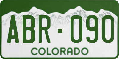CO license plate ABR090