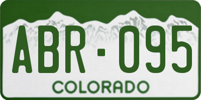 CO license plate ABR095