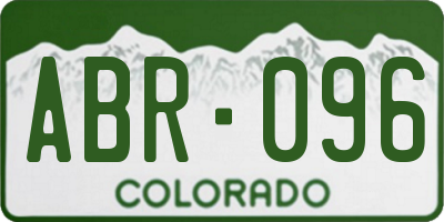 CO license plate ABR096