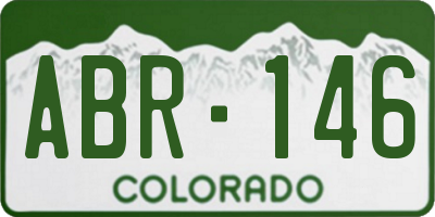 CO license plate ABR146