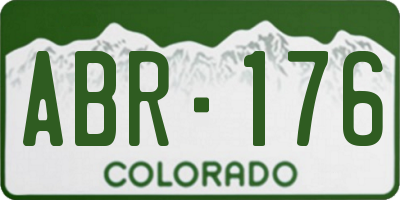 CO license plate ABR176