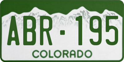 CO license plate ABR195