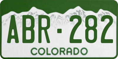 CO license plate ABR282