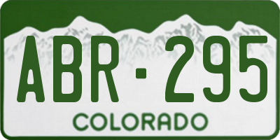 CO license plate ABR295