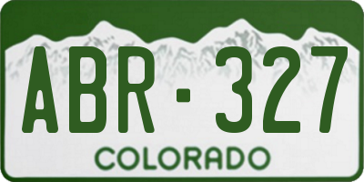 CO license plate ABR327