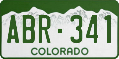 CO license plate ABR341