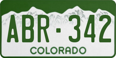 CO license plate ABR342