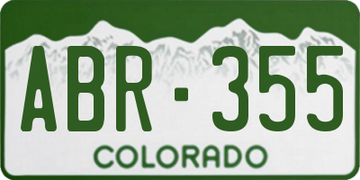 CO license plate ABR355