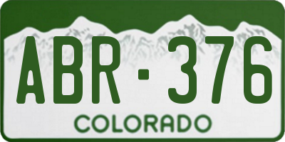 CO license plate ABR376