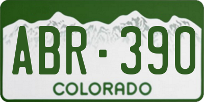 CO license plate ABR390