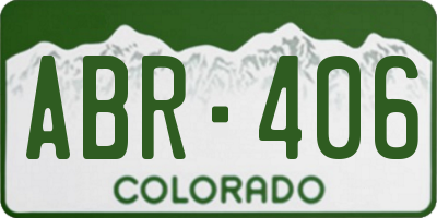 CO license plate ABR406