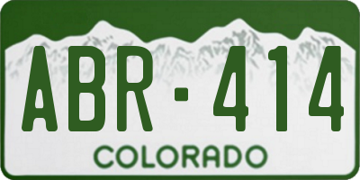 CO license plate ABR414