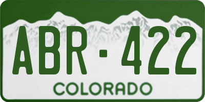 CO license plate ABR422