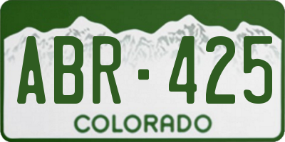 CO license plate ABR425
