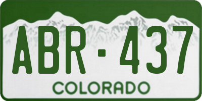 CO license plate ABR437