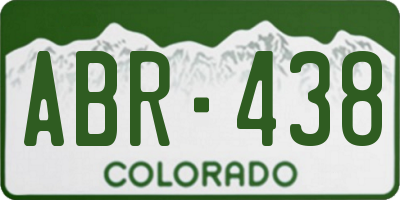 CO license plate ABR438