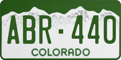 CO license plate ABR440