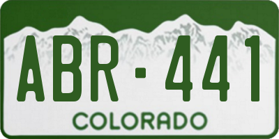 CO license plate ABR441