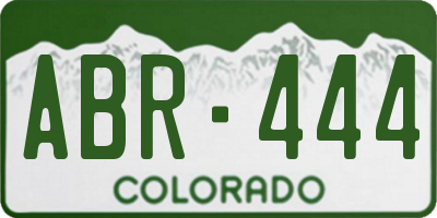 CO license plate ABR444