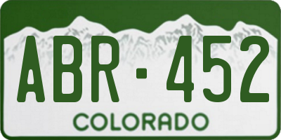 CO license plate ABR452