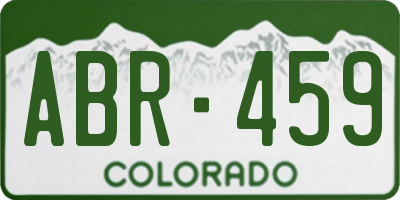 CO license plate ABR459