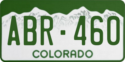 CO license plate ABR460