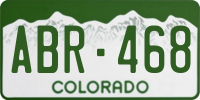 CO license plate ABR468