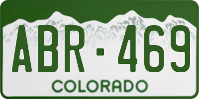 CO license plate ABR469