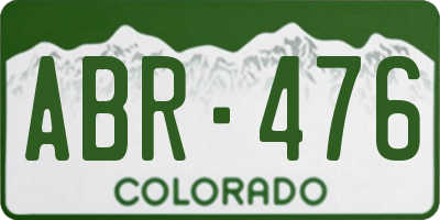 CO license plate ABR476