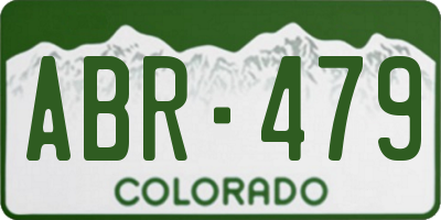 CO license plate ABR479