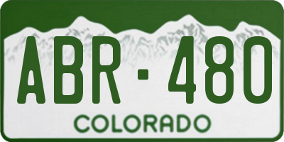 CO license plate ABR480