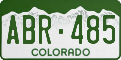CO license plate ABR485