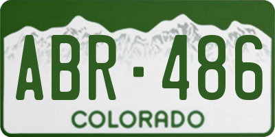 CO license plate ABR486