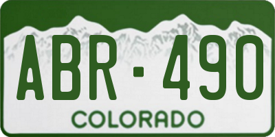 CO license plate ABR490