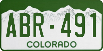CO license plate ABR491
