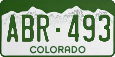 CO license plate ABR493