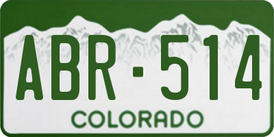 CO license plate ABR514