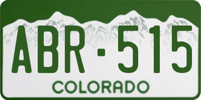 CO license plate ABR515
