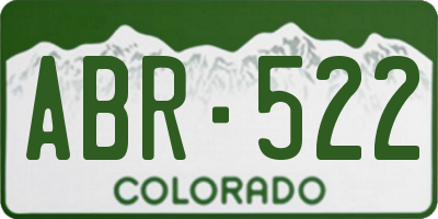 CO license plate ABR522