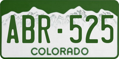 CO license plate ABR525