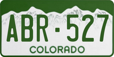 CO license plate ABR527