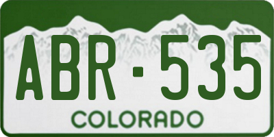 CO license plate ABR535