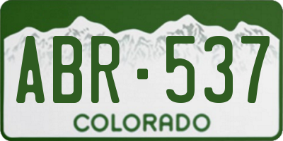 CO license plate ABR537