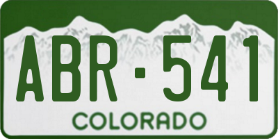 CO license plate ABR541